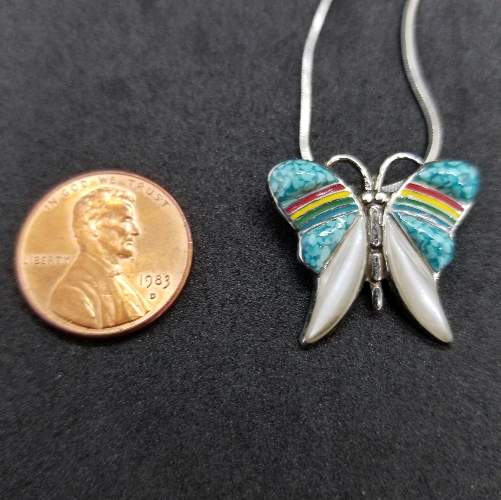 FAS sterling silver butterfly necklace 🦋 - Picture 5 of 8